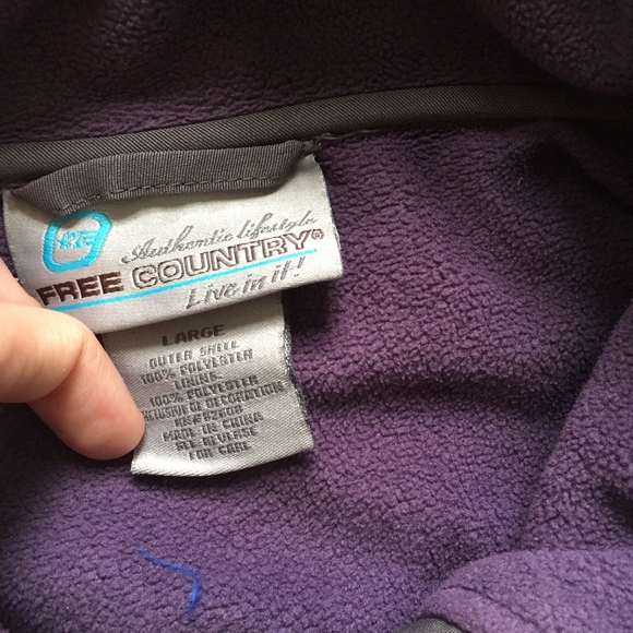 Free Country Purple & Gray Fleece Jacket - Picture 3 of 5
